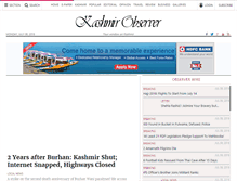 Tablet Screenshot of kashmirobserver.net